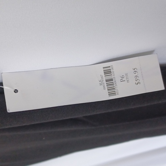 NWT Womens Petite Size 6P Coldwater Creek Black Straight Leg Dress Pants - Picture 3 of 9